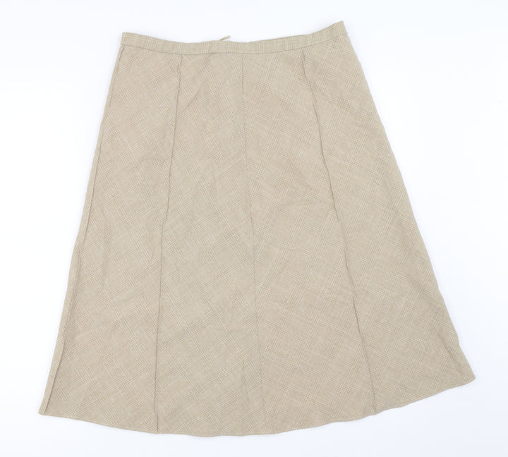 Finnkarelia Womens Beige Flare Skirt Size 30 in