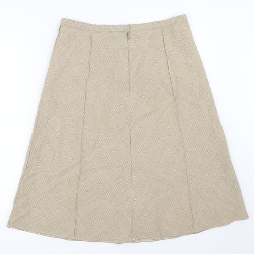 Finnkarelia Womens Beige   Flare Skirt Size 30 in