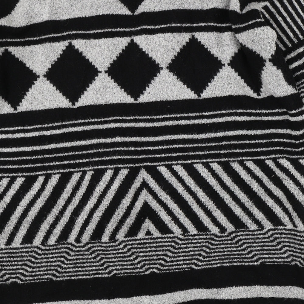 George Womens Black Geometric  Cardigan Jumper Size 20