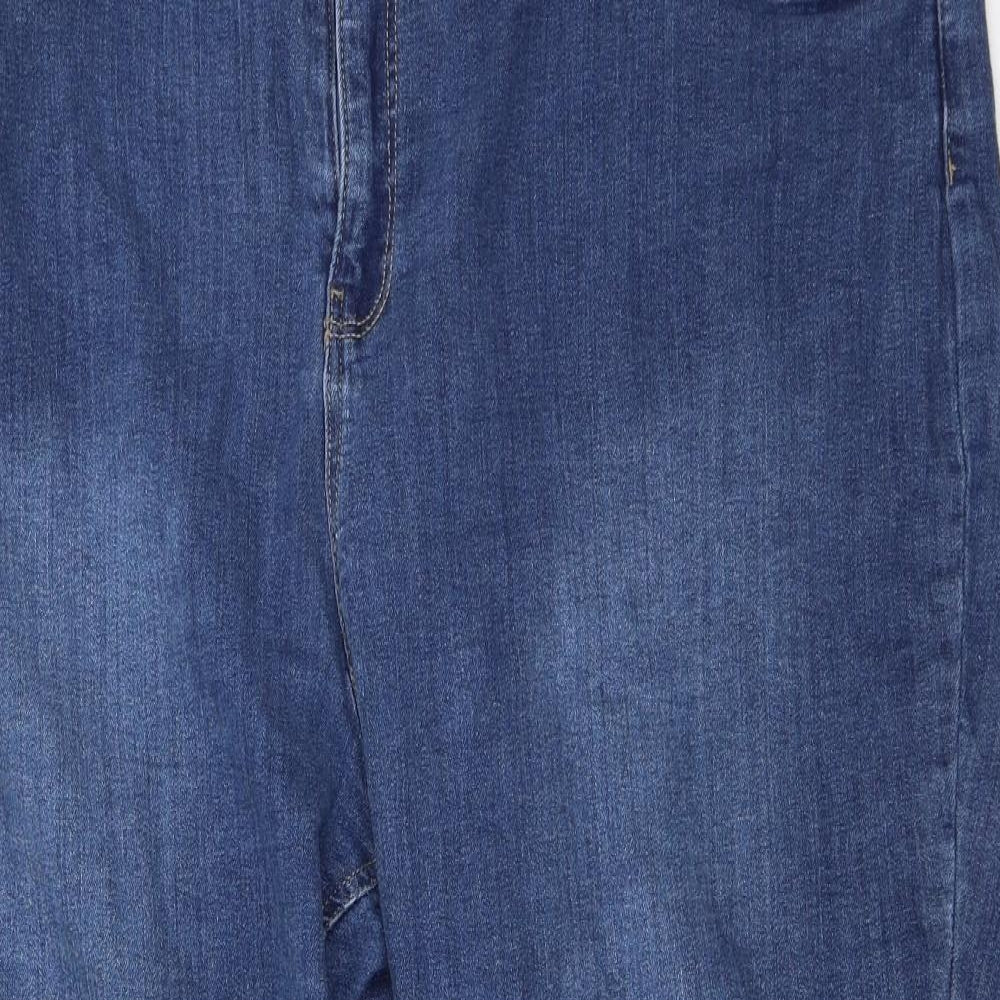 Denim Essentials Womens Blue  Denim Straight Jeans Size 24 L26 in