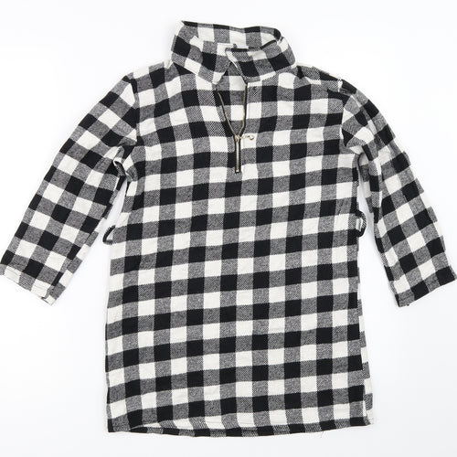 Mini Me Girls Black Check  Shift  Size 9-10 Years