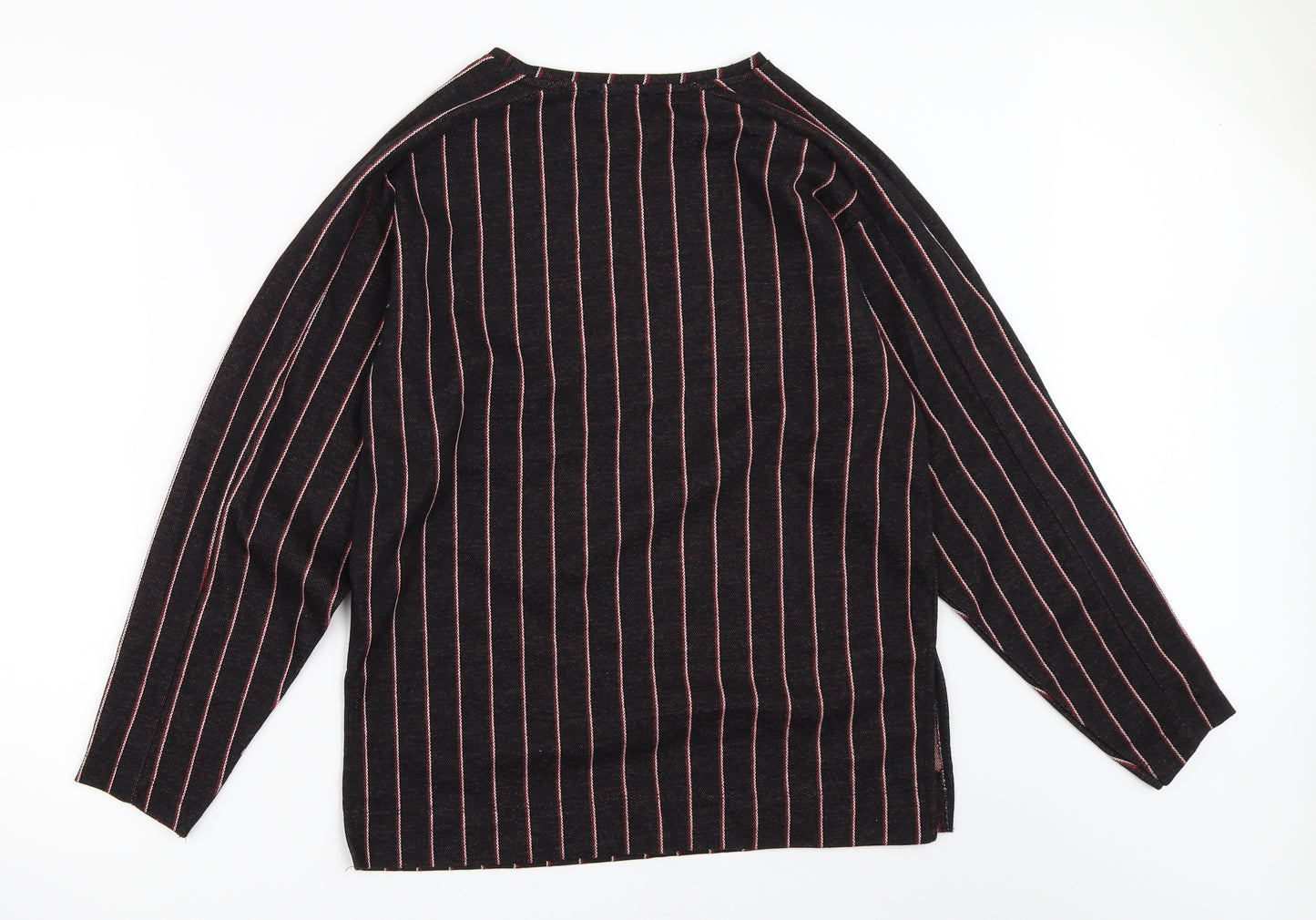 Zara Womens Black Striped  Pullover Jumper Size S