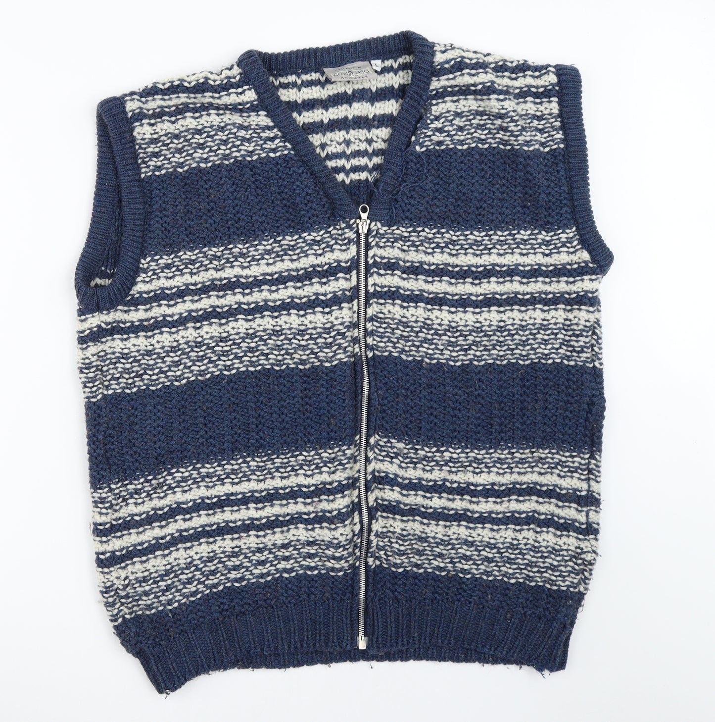 Consenso Mens Blue   Cardigan Jumper Size L