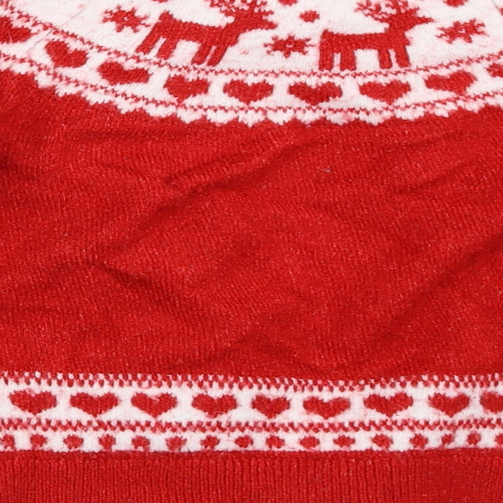 F&F Girls Red   Cardigan Jumper Size 3-4 Years