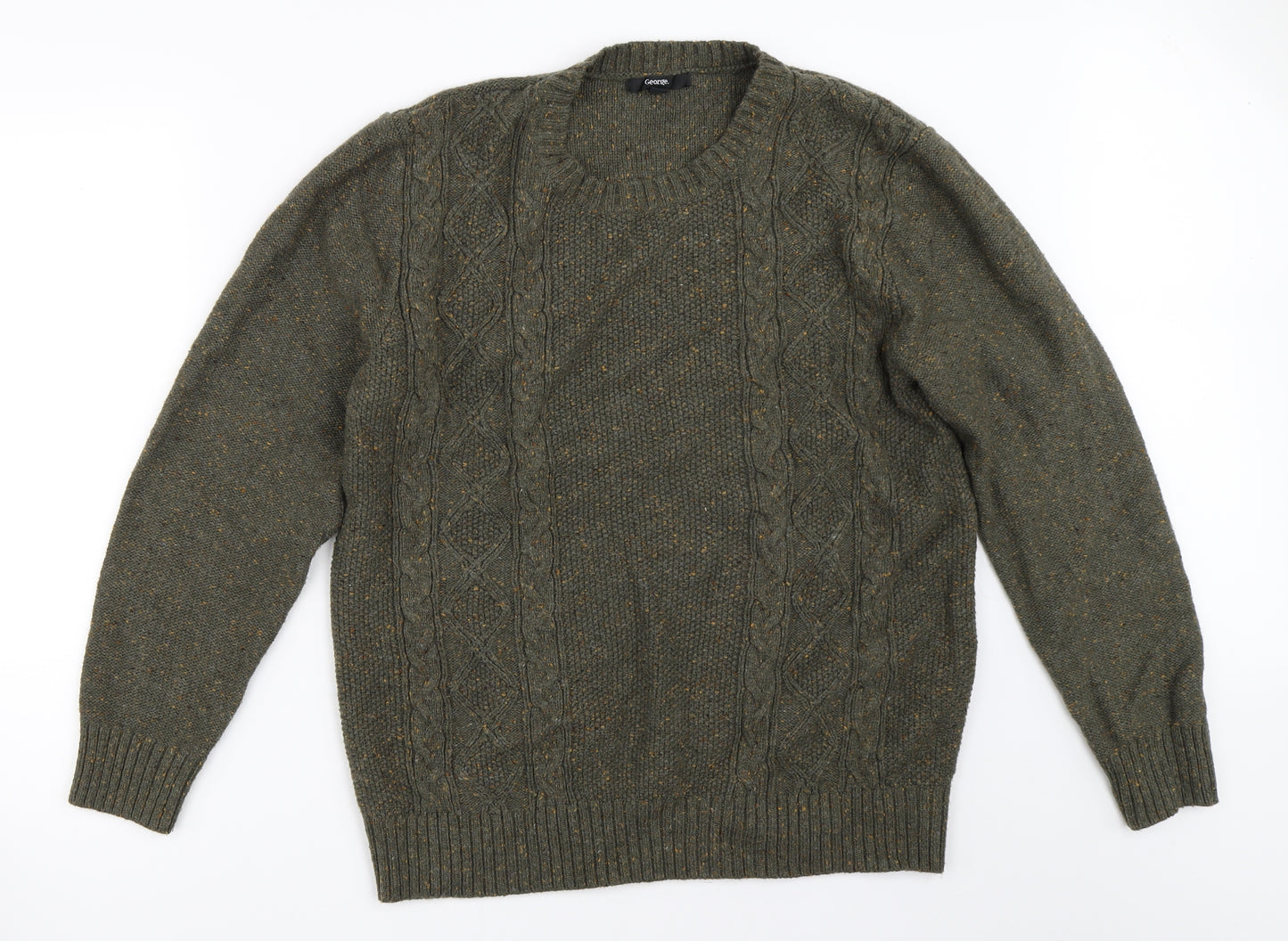 George Mens Green   Pullover Jumper Size L