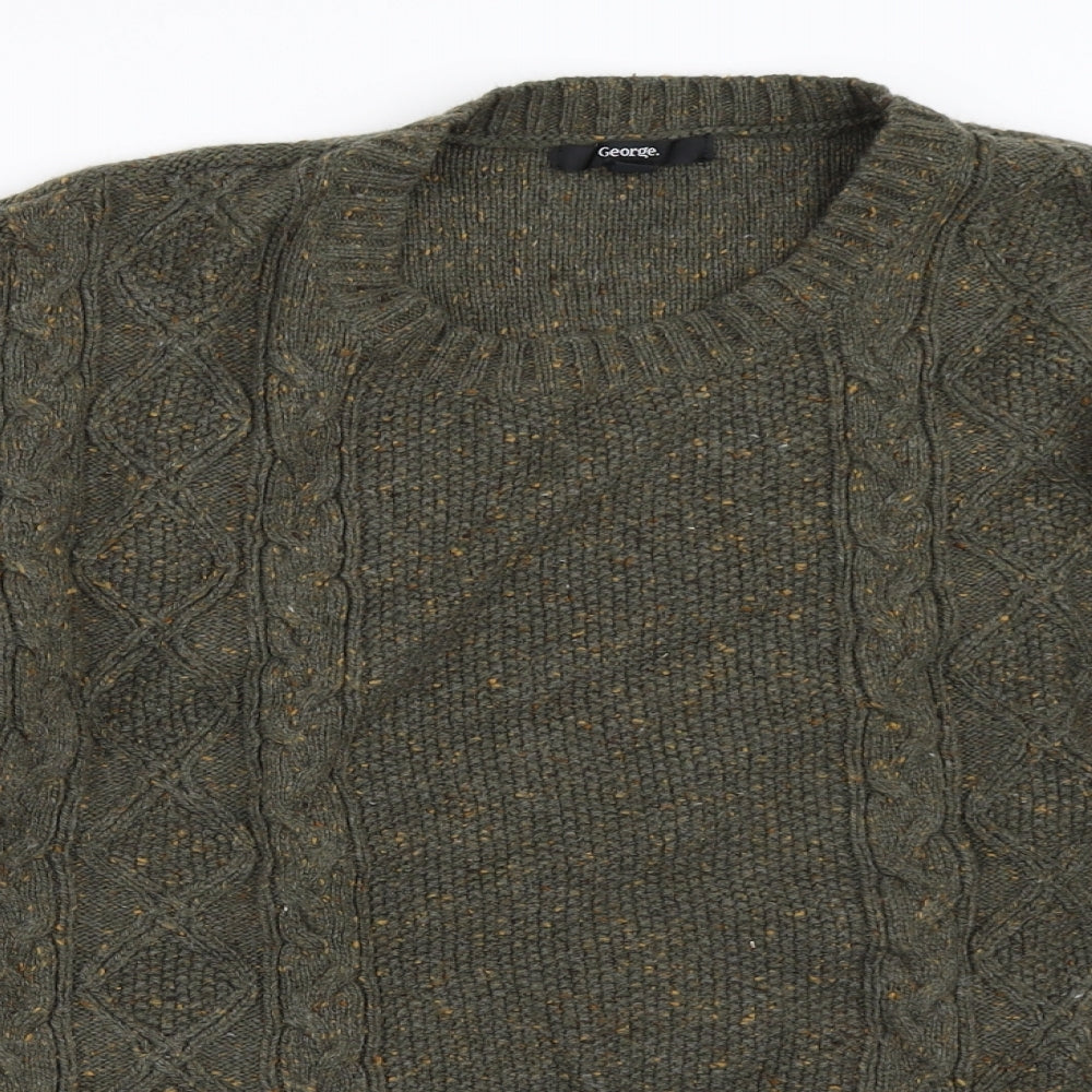 George Mens Green   Pullover Jumper Size L