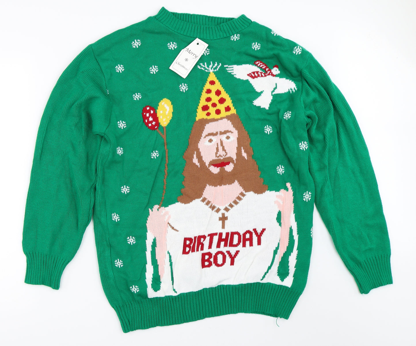 NC Collection Mens Green   Pullover Jumper Size L  - christmas jumper