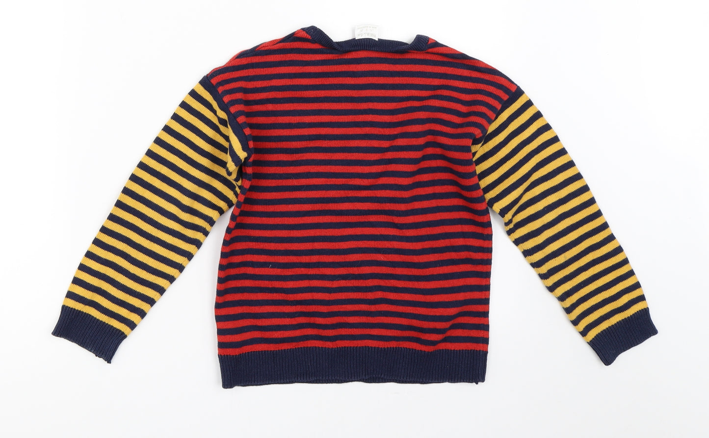 F&F Boys Blue Striped  Pullover Jumper Size 6-7 Years