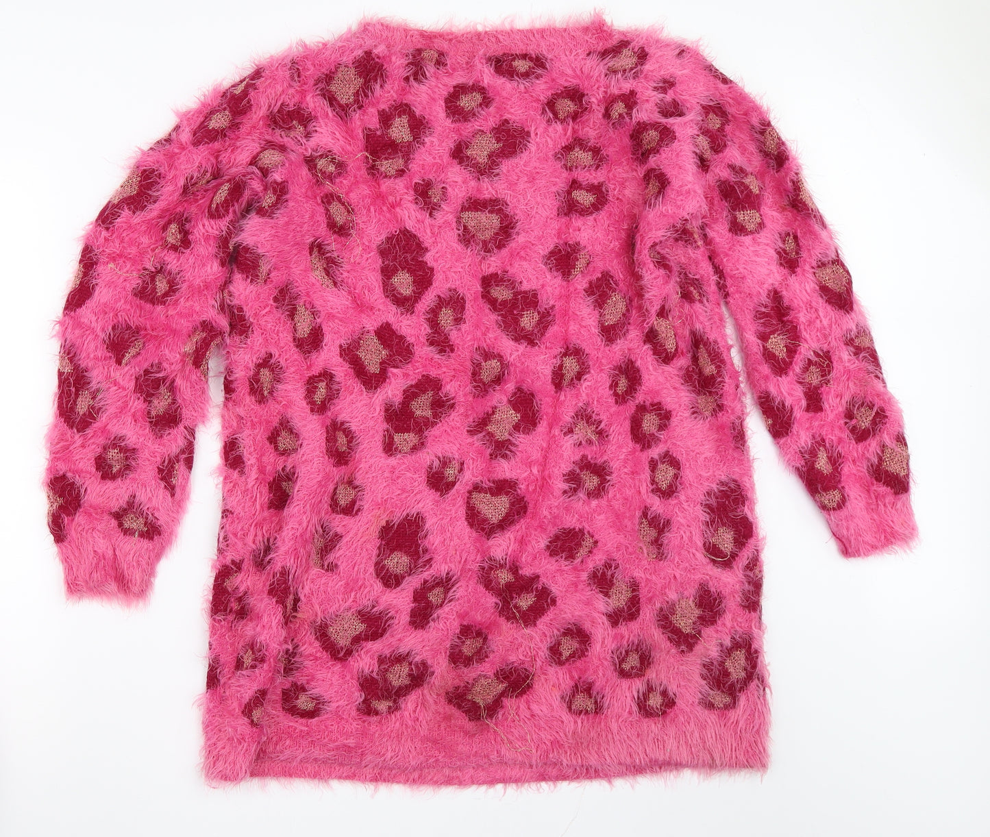 George Womens Pink Animal Print  Pullover Jumper Size 18