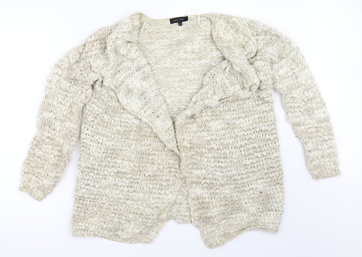 New Look Womens Beige Cardigan Jumper Size S