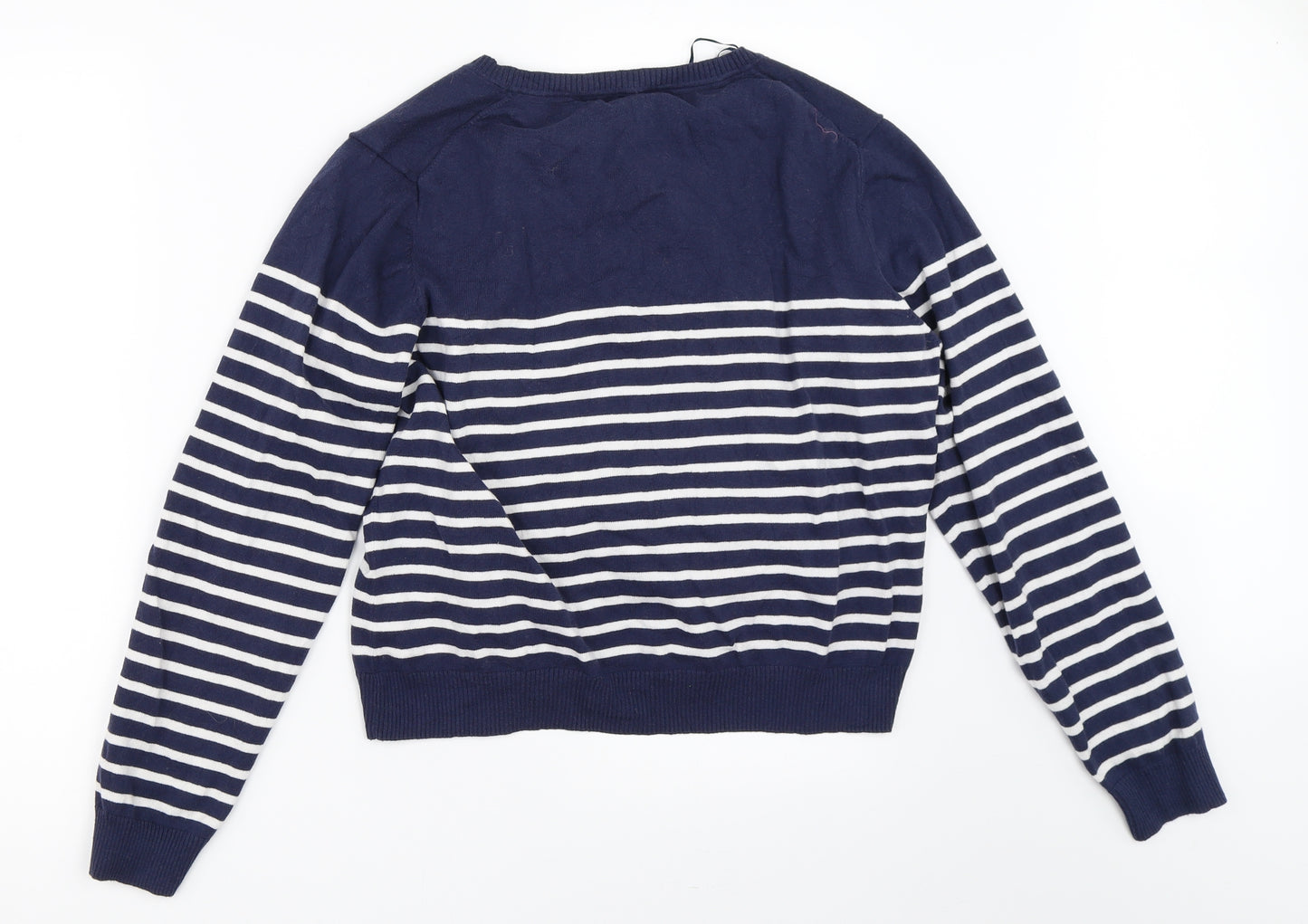 Papaya Womens Blue Striped  Cardigan Jumper Size 18