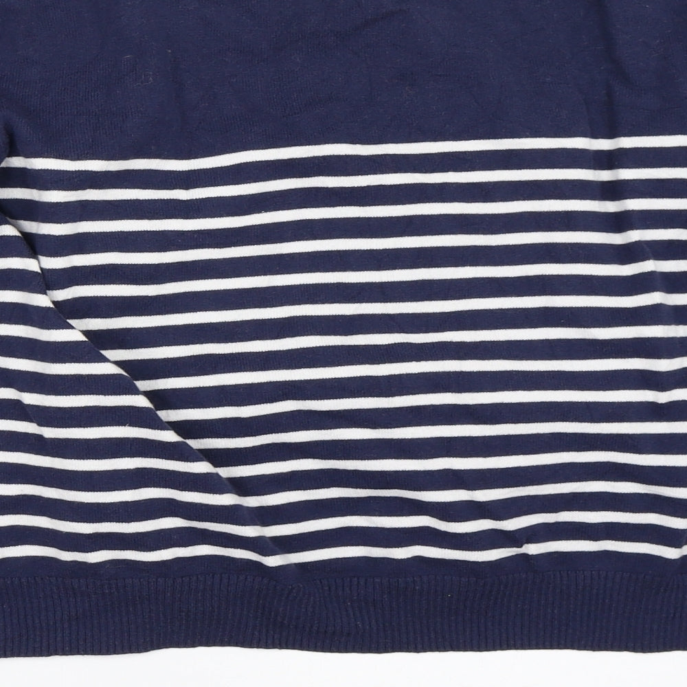 Papaya Womens Blue Striped  Cardigan Jumper Size 18