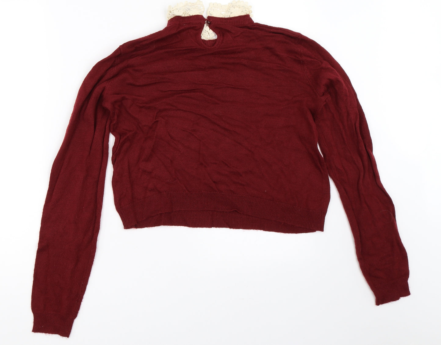 H&M Womens Red   Pullover Jumper Size S