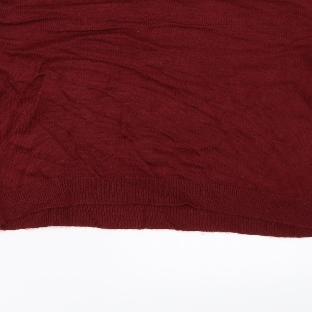 H&M Womens Red   Pullover Jumper Size S