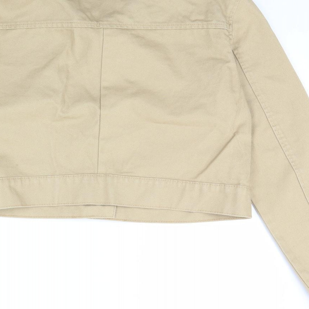 Denim & Co. Womens Beige   Jacket  Size 10