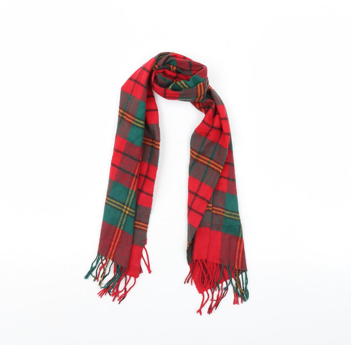 Preworn Womens Red Check Scarf