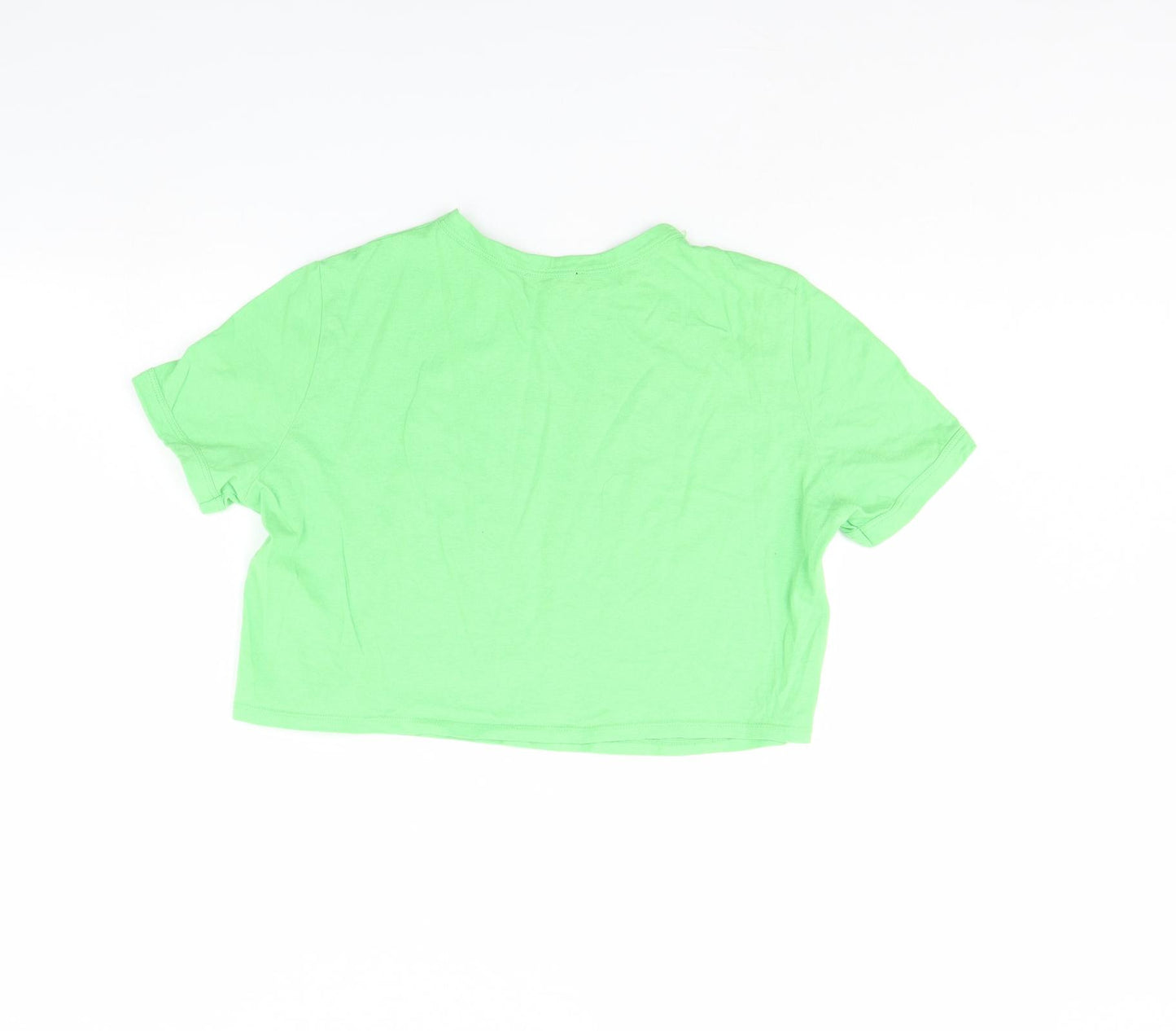 Zara Womens Green   Cropped T-Shirt Size M
