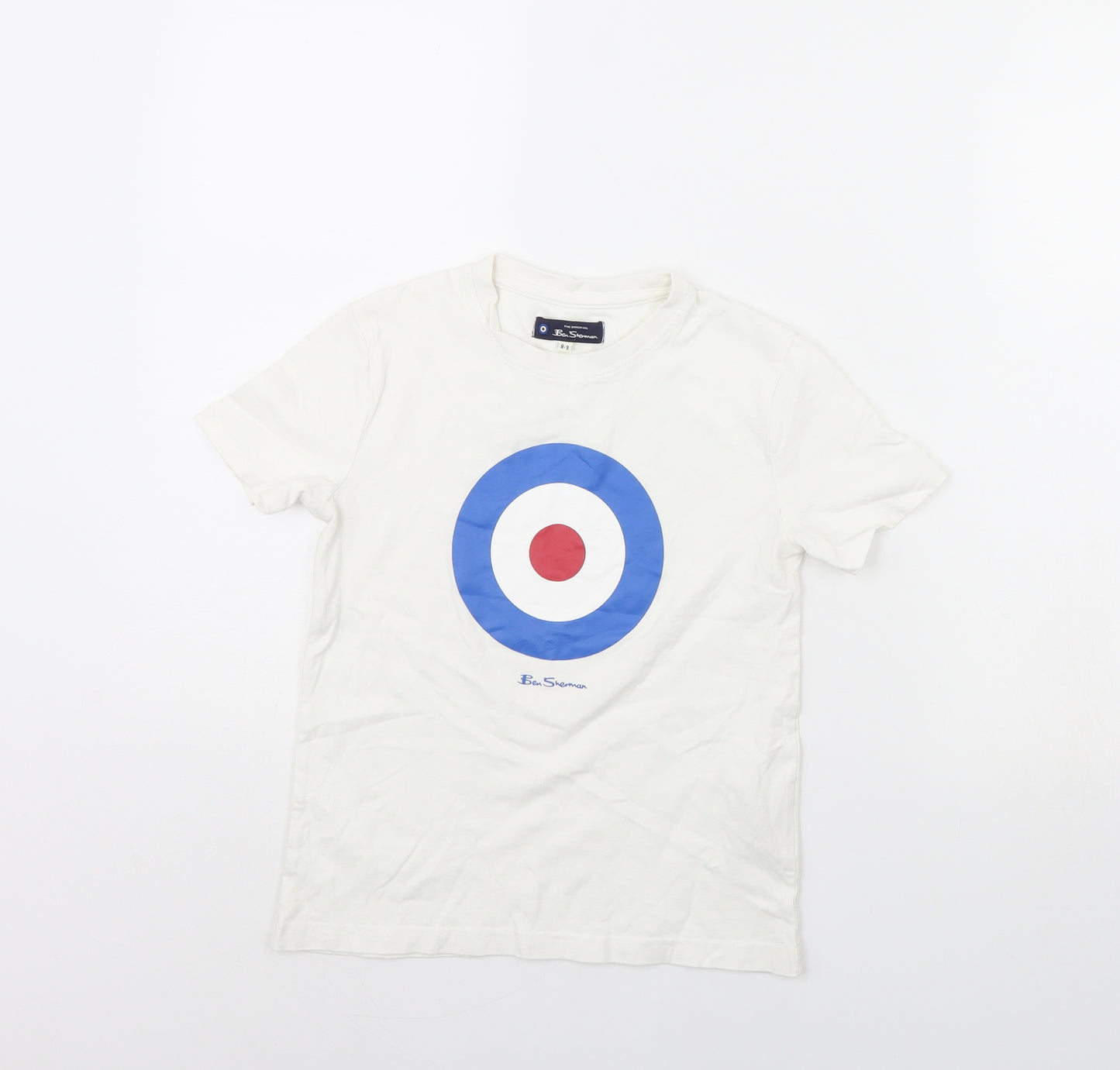 Ben Sherman Boys White   Basic T-Shirt Size 8 Years