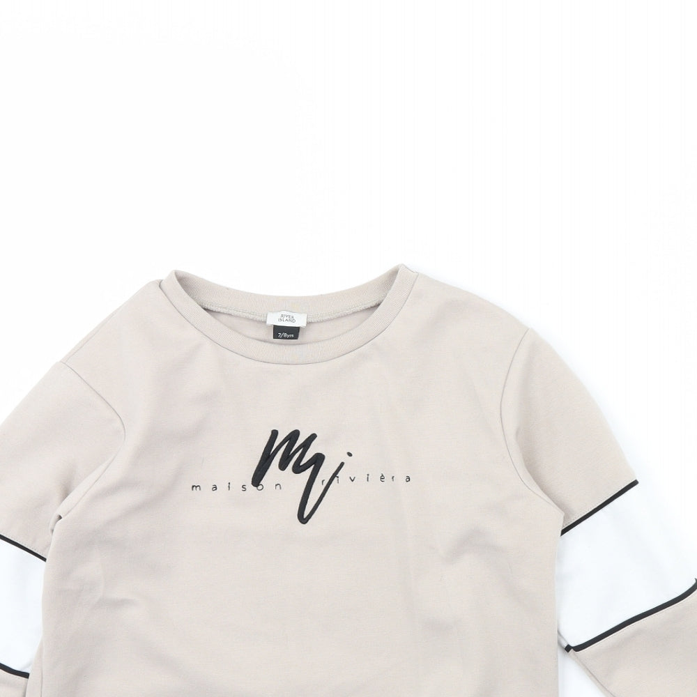 River Island Girls Beige   Pullover Jumper Size 7 Years