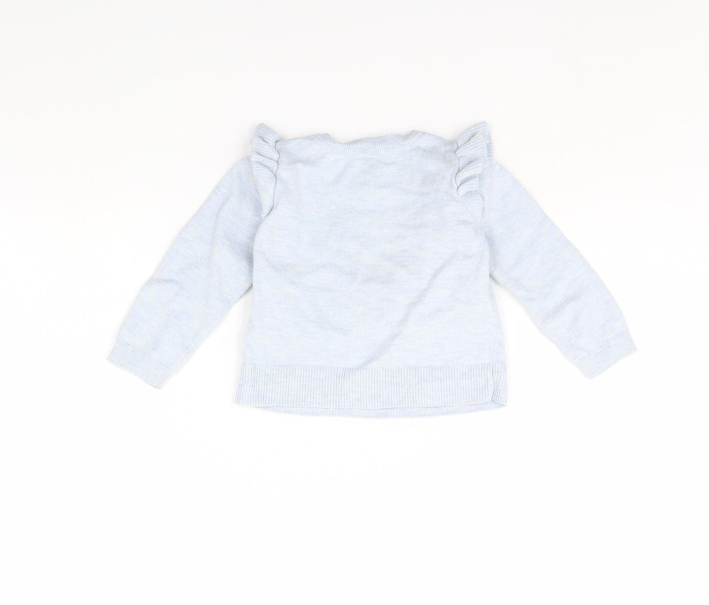 Gap Girls Blue   Pullover Jumper Size 2 Years  - Penguin