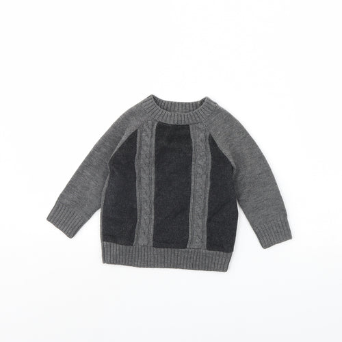 Nicholas Girls Grey   Pullover Jumper Size 2 Years