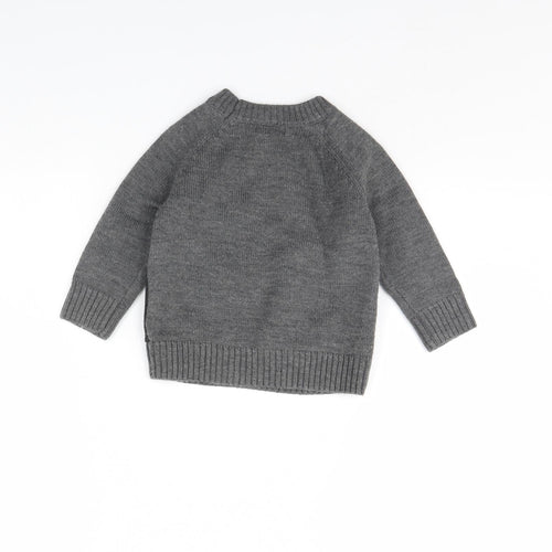 Nicholas Girls Grey   Pullover Jumper Size 2 Years