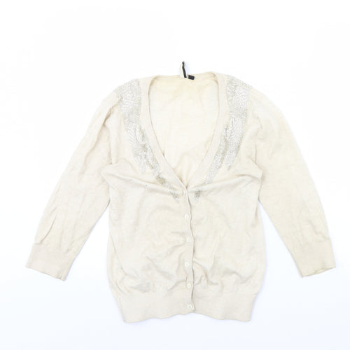 Topshop Womens Beige   Cardigan Jumper Size 12