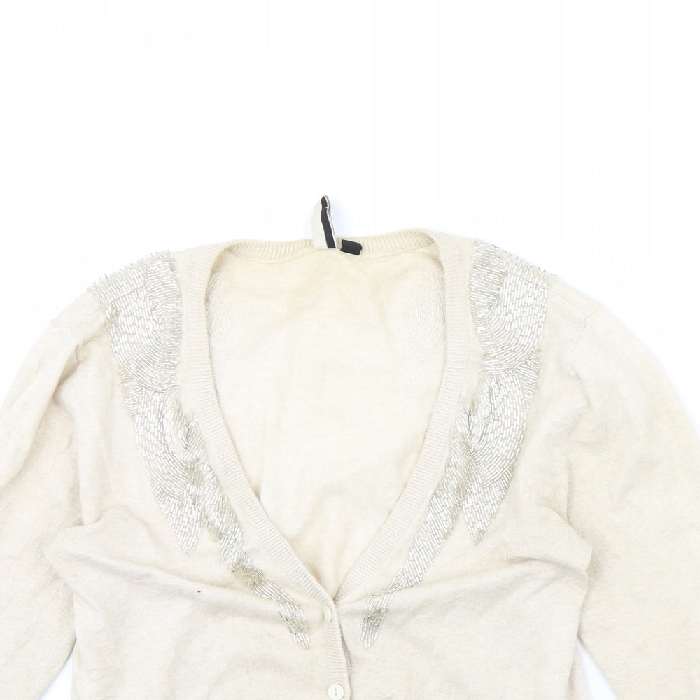 Topshop Womens Beige   Cardigan Jumper Size 12