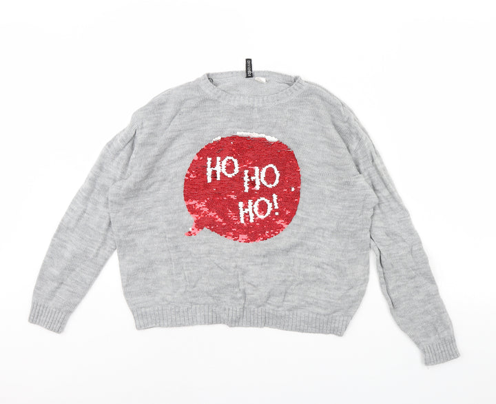 Divided Womens Grey   Pullover Jumper Size M