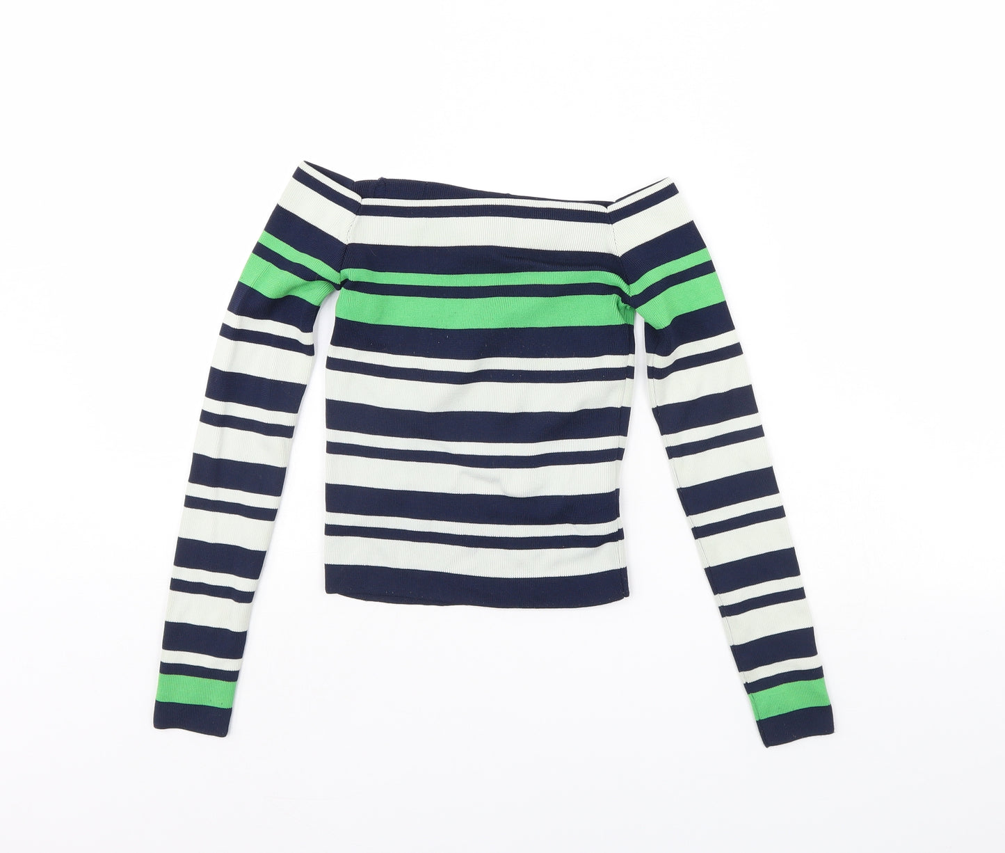 Topshop Womens Ivory Striped  Pullover Jumper Size 8