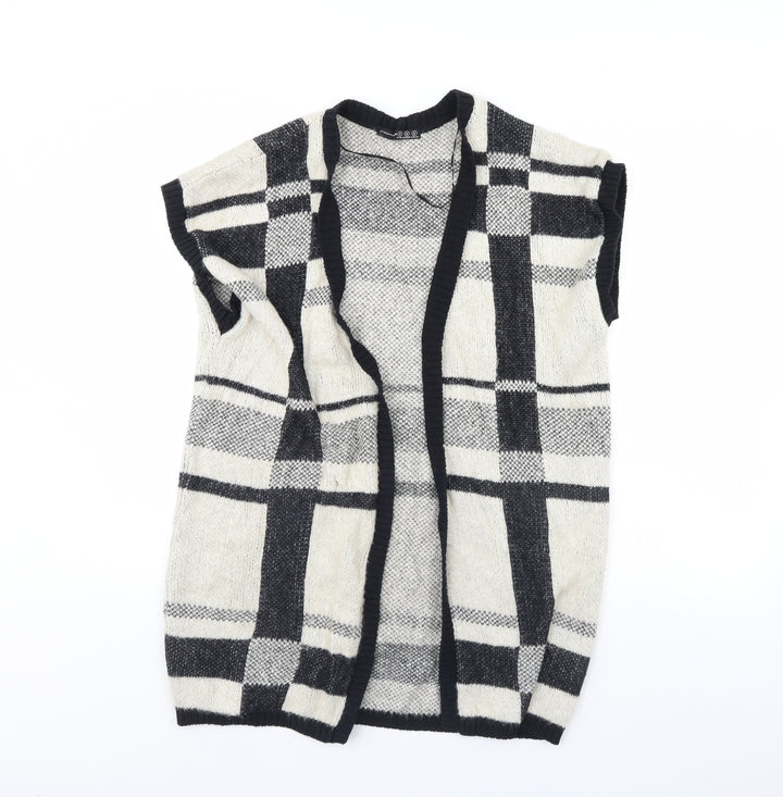 Atmosphere Womens Beige Check  Cardigan Jumper Size S