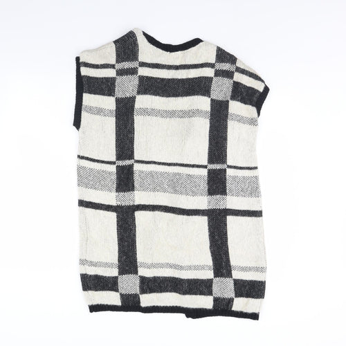 Atmosphere Womens Beige Check  Cardigan Jumper Size S