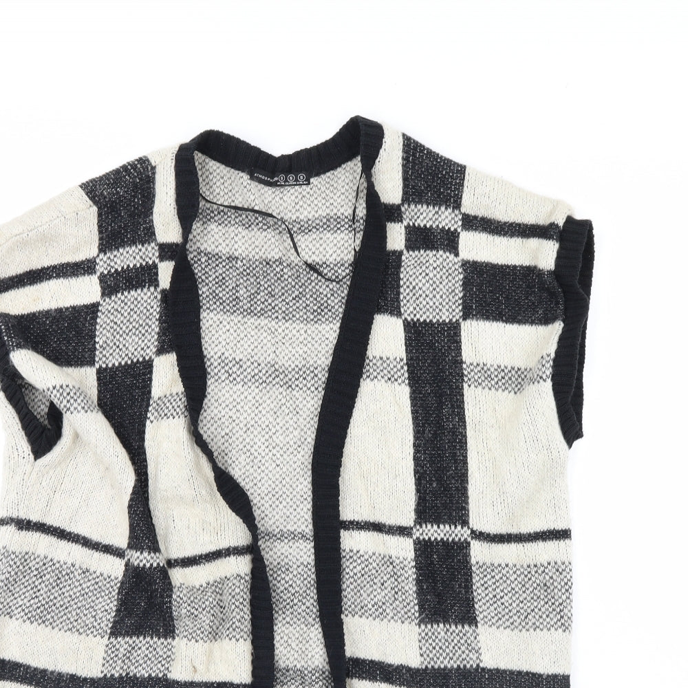 Atmosphere Womens Beige Check  Cardigan Jumper Size S