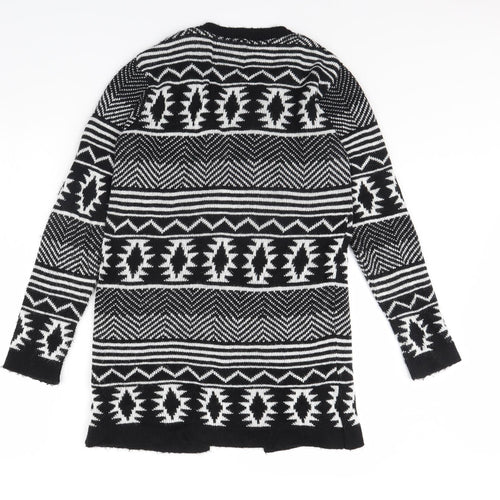 Lipsy Womens Black Geometric  Cardigan Jumper Size 10