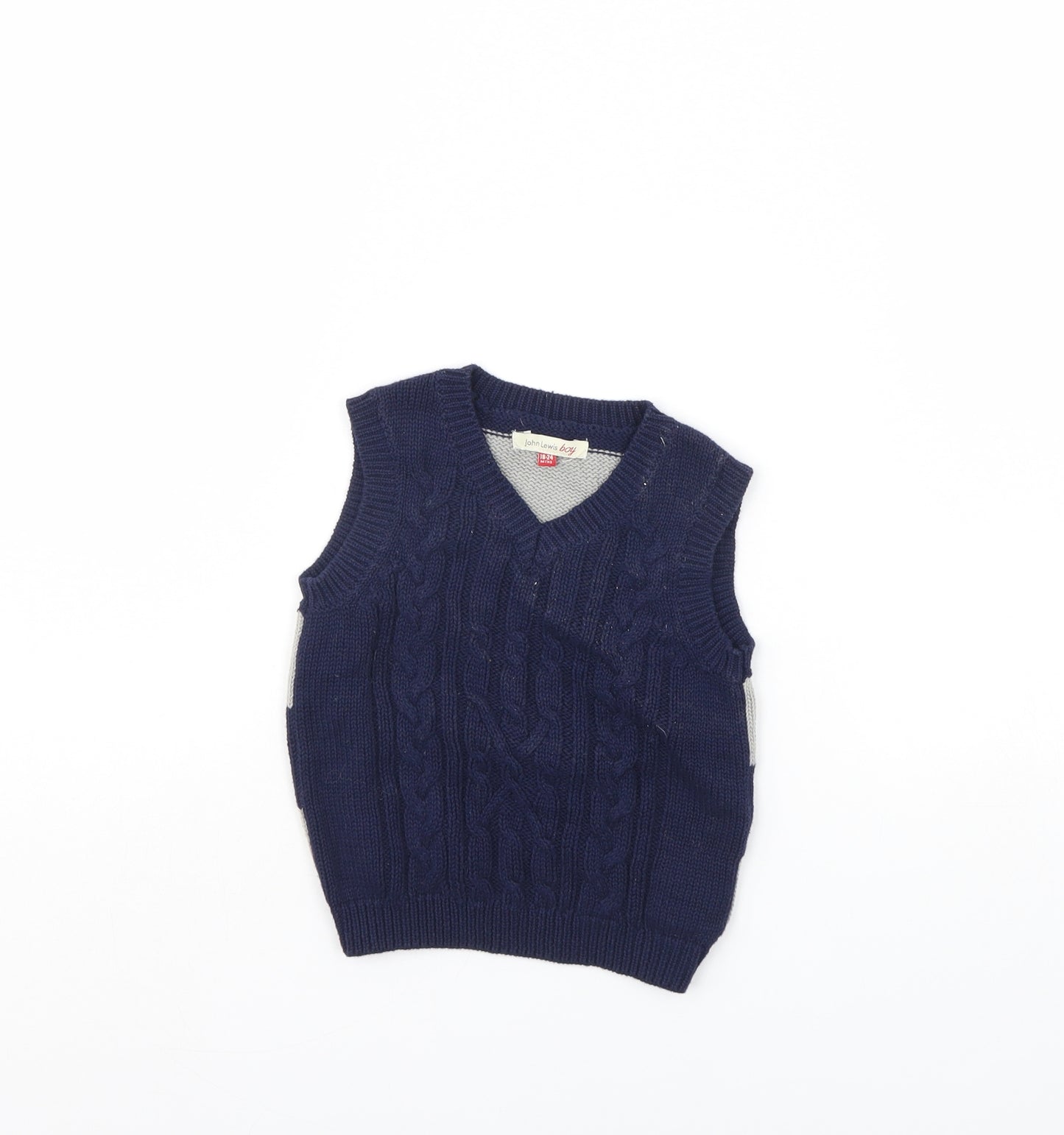 John Lewis Boys Blue   Pullover Jumper Size 18-24 Months