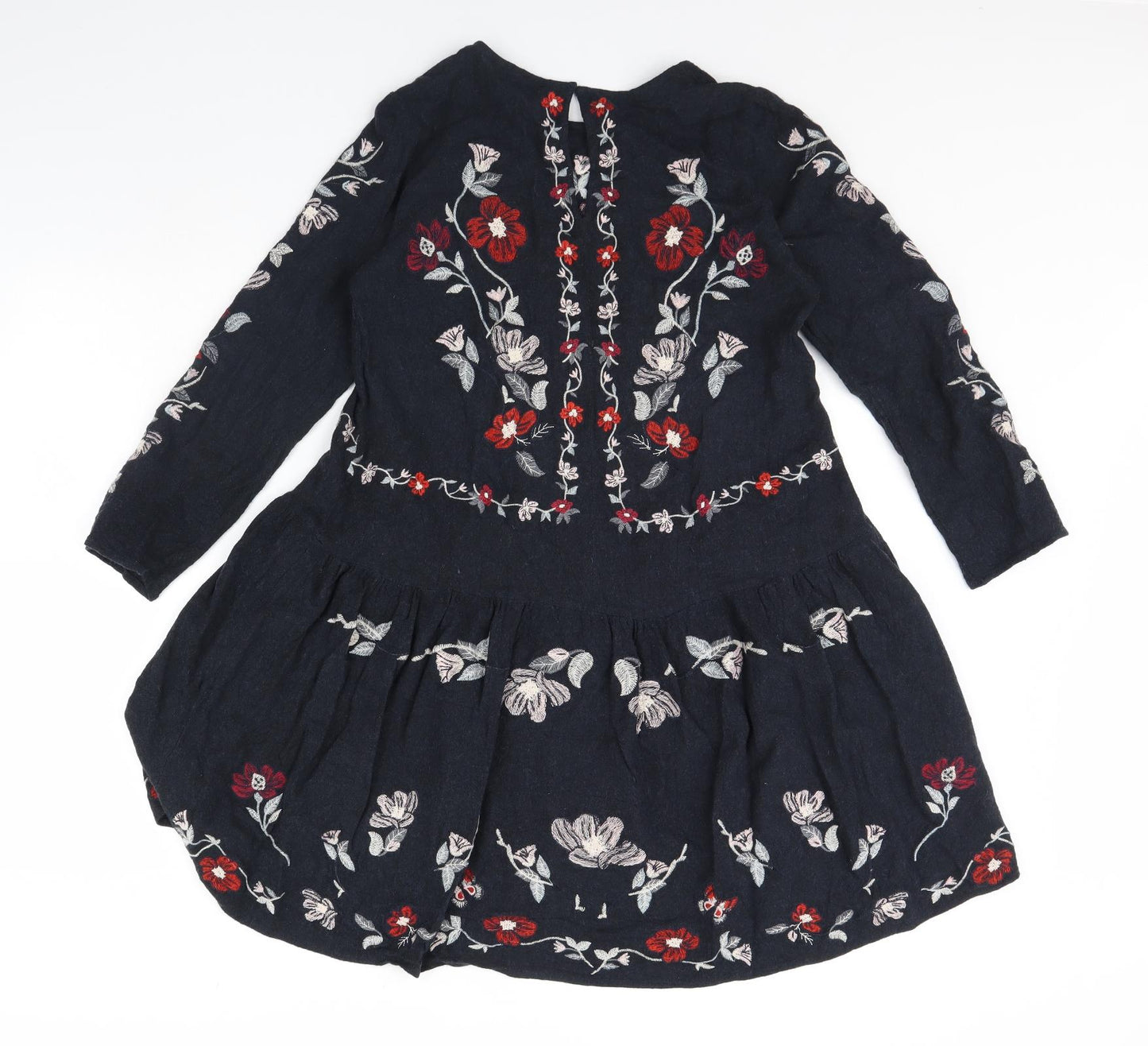 Zara Womens Blue Floral  Fit & Flare  Size S