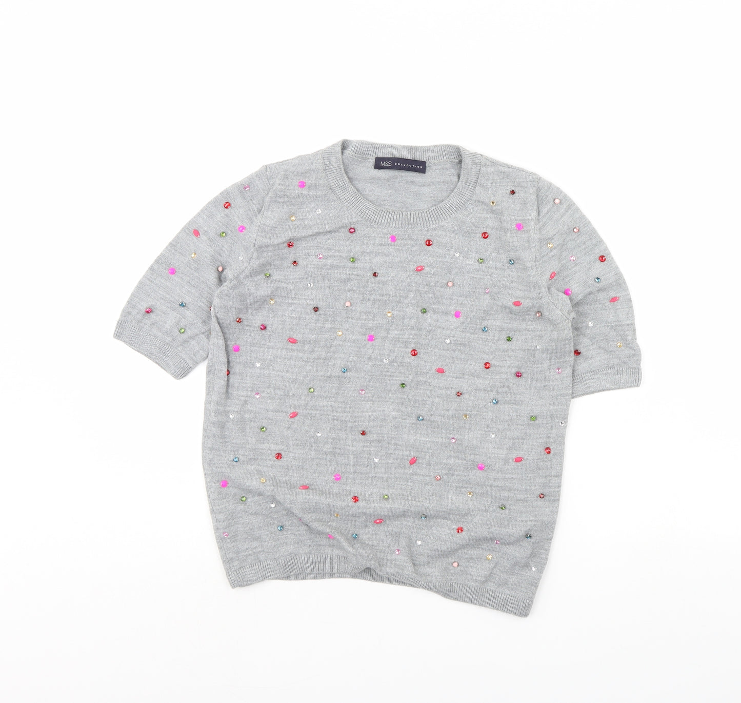 m&s Womens Grey   Pullover Jumper Size 12