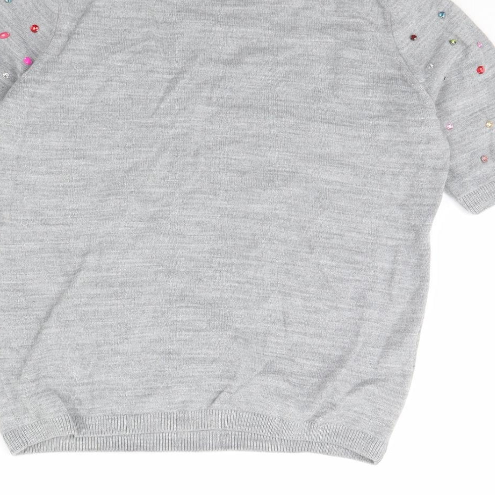 m&s Womens Grey   Pullover Jumper Size 12