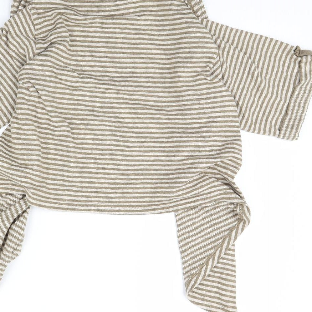 George Womens Brown Striped  Jacket  Size 12