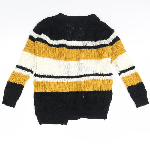 Select Womens Black Striped  Cardigan Jumper Size 10