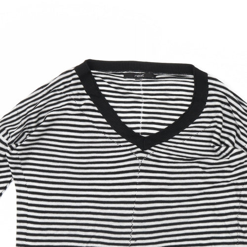 NEXT Womens Black Striped  Pullover Jumper Size 12