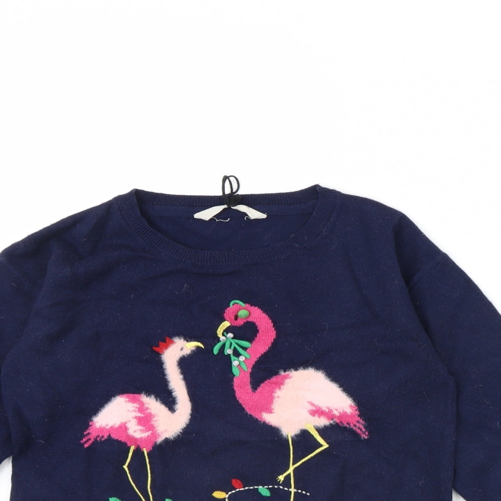 Preworn Womens Blue   Pullover Jumper Size 10  - Flamingo