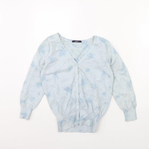 m&s Womens Blue   Cardigan Jumper Size 10