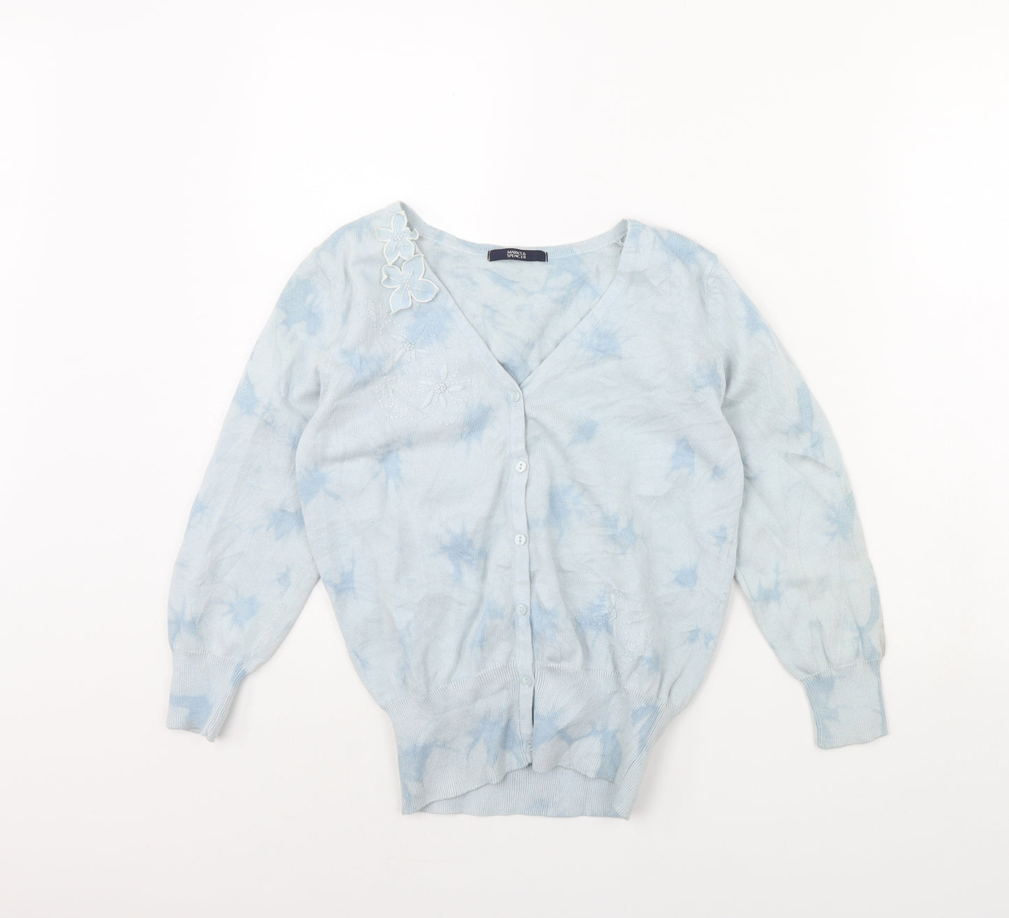 m&s Womens Blue   Cardigan Jumper Size 10