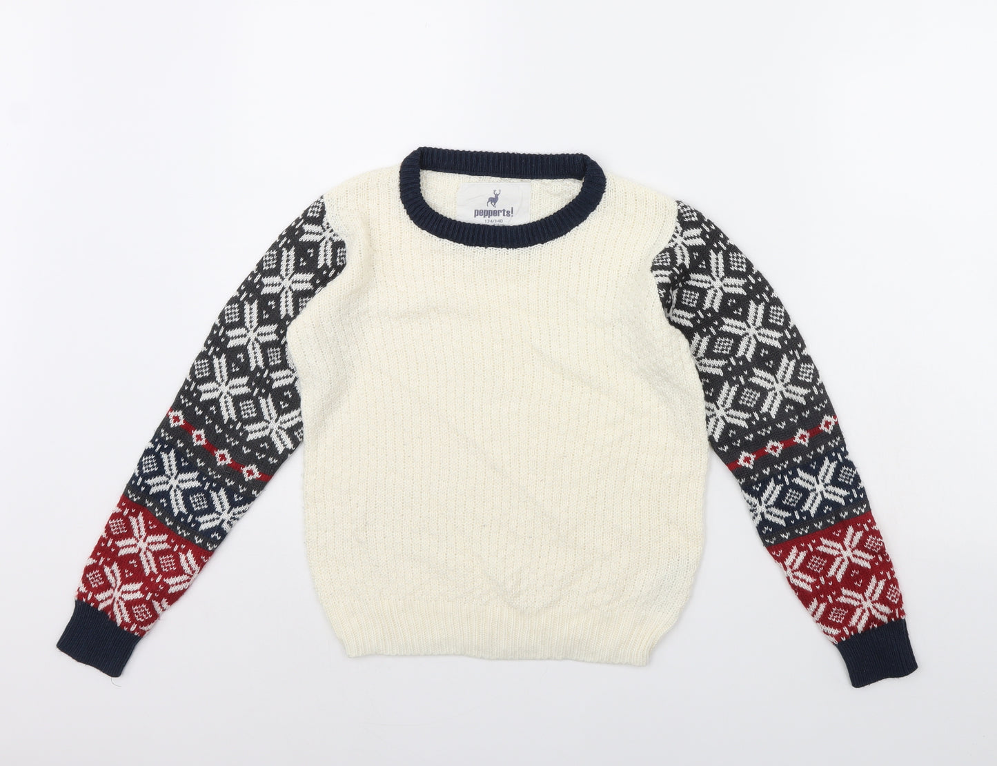 pepperts Boys Ivory   Pullover Jumper Size 8 Years