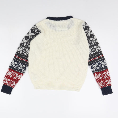pepperts Boys Ivory   Pullover Jumper Size 8 Years