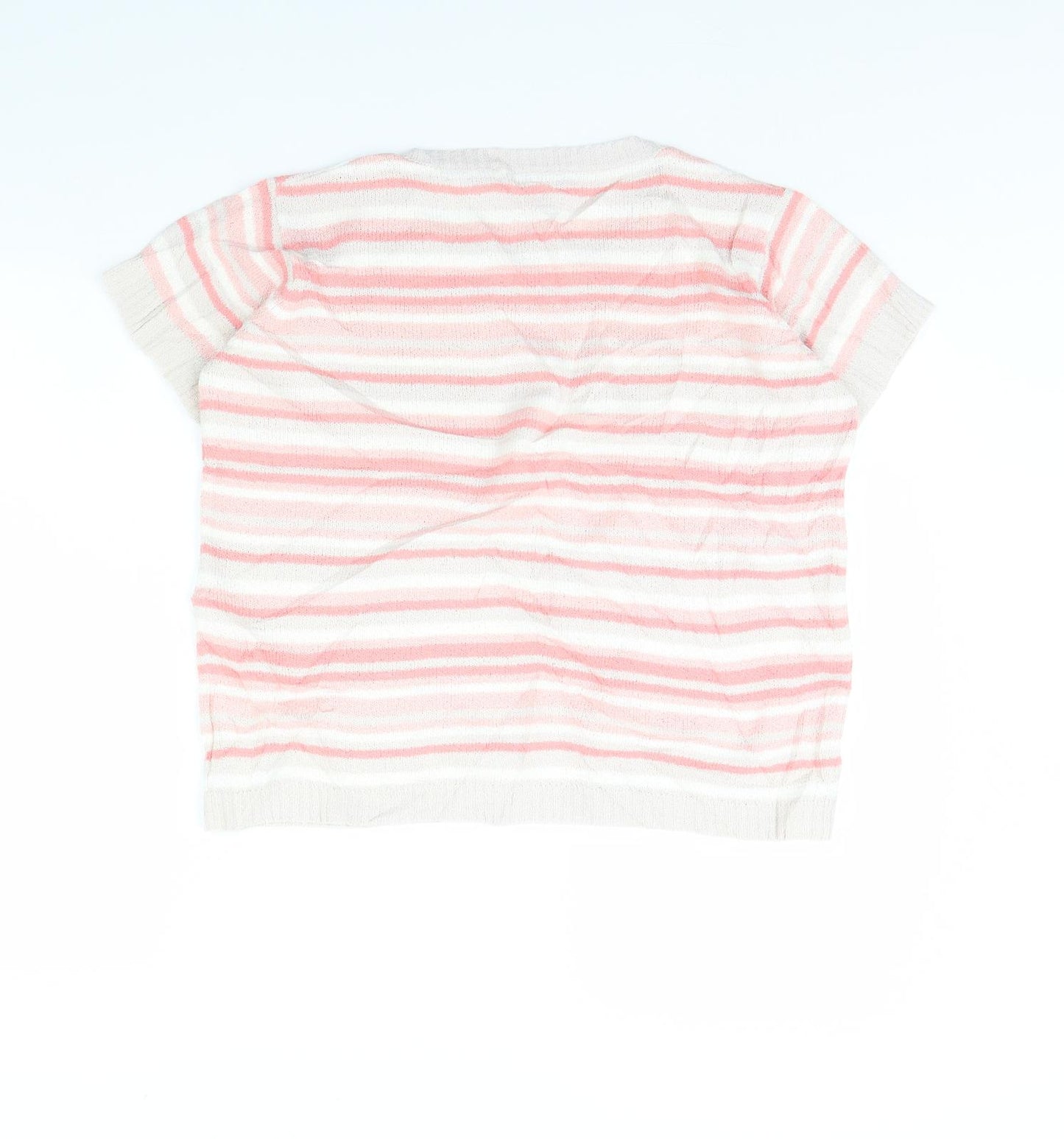 EWM Womens Pink Striped  Pullover Jumper Size M