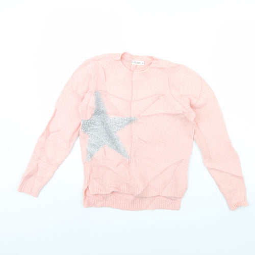 kite & cosmic Girls Pink   Pullover Jumper Size 9 Years  - STAR