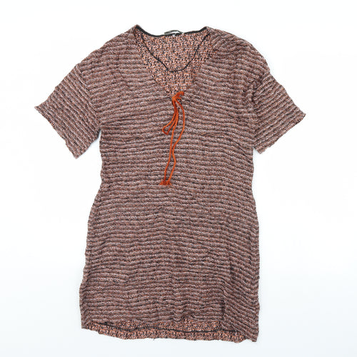 Zara Womens Brown Striped  Mini  Size S