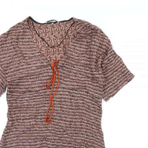 Zara Womens Brown Striped  Mini  Size S